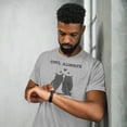 thumbnail image 3 of Old Glory Mens Valentine's Day Paws Owl Always Love You Short Sleeve Graphic T Shirt, 3 of 6