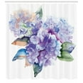 thumbnail image 3 of Ambesonne Watercolor Shower Curtain, Blooming Hydrangea, 69"Wx70"L, Violet Blue, 3 of 3