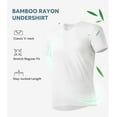thumbnail image 3 of DAVID ARCHY Men's Undershirt Bamboo Rayon Moisture-Wicking V-Neck T-Shirts Stretch Tees for Men, 3 Pack, 3 of 6