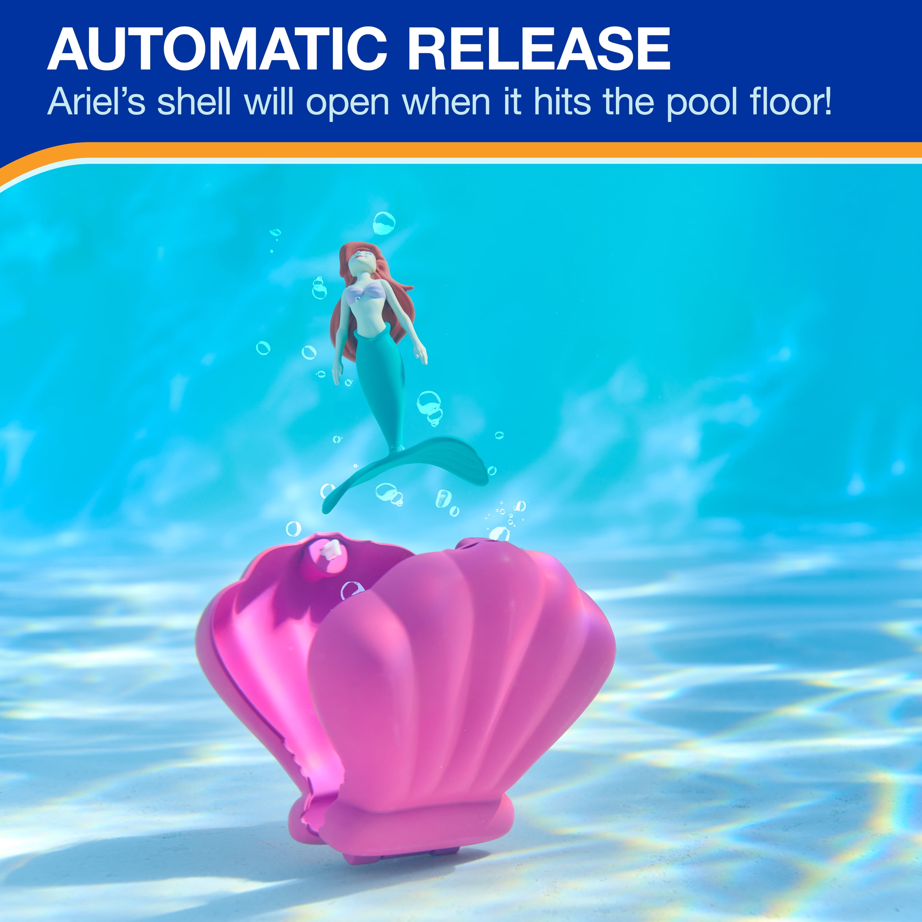SwimWays The Little Mermaid Ariel Dive N’ Surprise, Swimming Pool Accessories & Kids Pool Toys, Pool Party Supplies, Disney Toys for Kids Ages 5 & Up