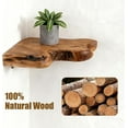 thumbnail image 5 of Corner Floating Shelf Set of 2, Solid Cedar Wood 10.86 x 11.5 inches Floating Corner Shelves for Bedroom, Living Room, Bathroom, Kitchen, 5 of 9