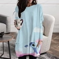 thumbnail image 1 of Autumn Women's T-Shirt Casual Holiday Weekend T-Shirt Long Sleeve Disney Stitch Print Crew Neck Basic Pocket T-Shirt PulloverL Gao Jinjia LED, 1 of 2