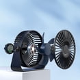 thumbnail image 2 of USB-tischventilator, 3-gang-tischventilator, 360 Einstellbarer Leiser Ventilator, Tragbarer Ventilator, Auto, Outdoor-camping-schwarz Hy, 2 of 5