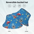thumbnail image 2 of Honeii Cartoon Animals 1 for Unisex Bucket Hat Waterproof Rain Hat Reversible Shiny Rave Bucket Hat for Concert Festival Boonie Cap, 2 of 6