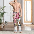 thumbnail image 2 of Susaid Bird and Floral Print Mens Pajama Pants Set Sleep & Lounge Pants, PJ Bottoms with Pockets and Button Fly-3X-Large, 2 of 6