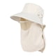 thumbnail image 4 of Sombrero para el sol con solapa para el cuello y cubre la cara, sombrero de pescador ligero con protección solar. Beige, 4 of 9