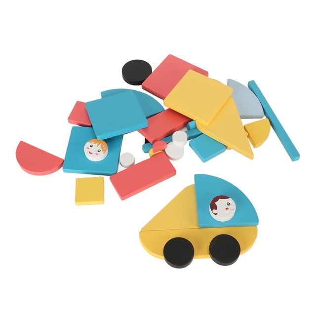 Rompecabezas para niños pequeños, 33 piezas, rompecabezas para niños pequeños, 8 bloques de formas, bloques de construcción multifuncionales