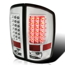 Spec-D Tuning Chrome LED Tail Lights Compatible with 2007-2008 Dodge Ram 1500, 2007-2009 Dodge Ram 2500/3500, Left   Right Pair Assembly