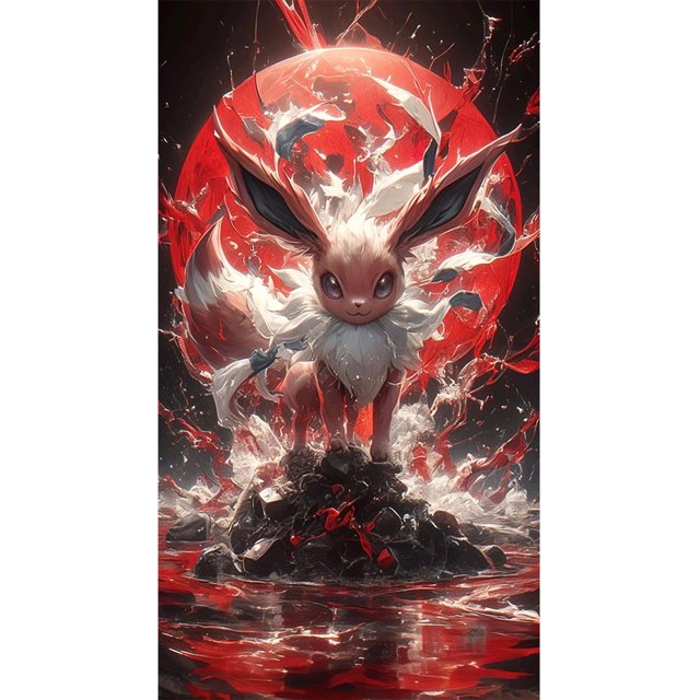 (ZSH194) Resina La Serie Dibujos Animados Pokémon Con Diamantes Completos 30*55CM
