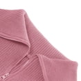thumbnail image 5 of Liacowi Women Juniors Knitted Turtleneck Sweater Long Sleeve Zipped Pullover Retro Jumpers Tops Fall Loose Knitwear for Teen, 5 of 7