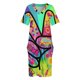 thumbnail image 4 of Peace Man - Hippy Love Vibe Fondo psicodélico Vestido suelto con bolsillo Vestidos de fiesta Vestido para mujeres embarazadas, 4 of 7