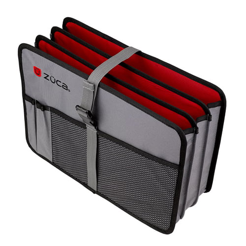 Zuca Dual Compartment Pencil Case Gray/Red 