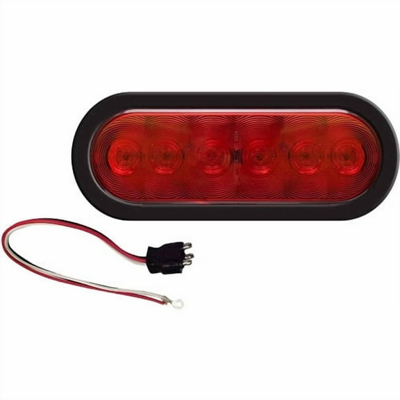 Optronics LED 6" Oval Stop/Turn/Tail Light with Grommet and Plug
