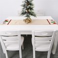 thumbnail image 3 of Yuarrent Camino de de coche de bosque de Navidad exquisito mantel de Papá Noel comedor vestidor decoración de cubierta de boda Kits de decoración para fiestas, 3 of 6