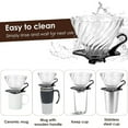 thumbnail image 3 of Pour over Coffee Dripper Coffee Filter for 1-4 Cups Reusable Coffee Maker Heat- Glass y9233, 3 of 6