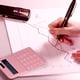 thumbnail image 5 of Calculadora estándar básica Calculadora de escritorio de 12 dígitos con pantalla LCD grande rosa ER, 5 of 5