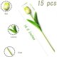 thumbnail image 2 of 15 tulipanes artificiales de seda de tacto real para decoración del hogar, Día de la Madre, primavera, boda, ramos, arreglos florales., 2 of 8