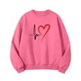 thumbnail image 4 of LJEFF Girl's Valentine's day Sweatshirt, Crew Neck Regular Fit Casual Heart Print Tee for Kids Hot Pink Size 1-2 T, 4 of 6