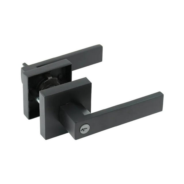 Cerradura De Manija Chapa Cuadrada Puerta Negro negro 20cm