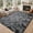 Charcoal Grey, variant on 4x6 Feet Area Rugs for Bedroom, Grey Plush Fluffy Shaggy Living Room Rugs Non-Slip, Ultra Soft Carpet for Nursery Kids PlayRoom Dorm Office Indoor
