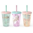 thumbnail image 3 of Zak Designs Princess 16.5oz Colour Change Tumbler 3pk, 3 of 3