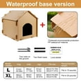 thumbnail image 3 of Lotpreco Outside Cat House Weatherproof Warm Cat Shelter Foldable Cat Outdoor House Collapsible Insulated Pet House for Indoor Outdoor Use, 3 of 9