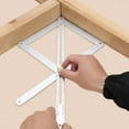 thumbnail image 5 of Woodworking Tools Aluminum Protractor Extended Corner Angle Finder Multifunctional Protractor Woodworking Angle Ruler,Silver Tool Woodworking Tools, 5 of 8