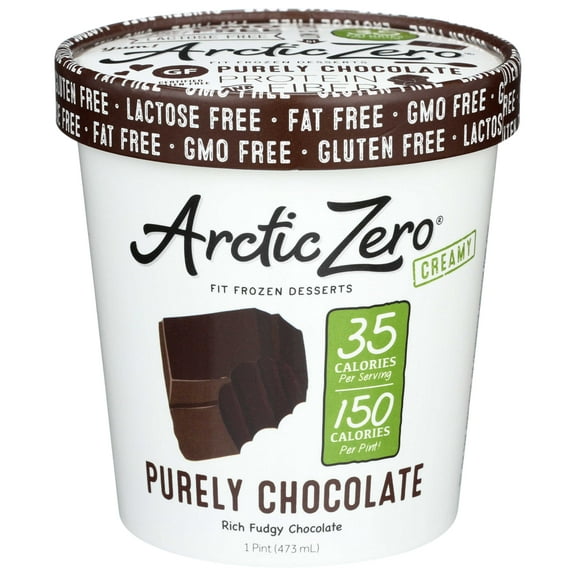 Arctic Zero Purely Chocolate Ice Cream, 16 Fluid Ounce - 8 per case.
