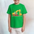 thumbnail image 2 of TTUHYWXI Car Shirts 2T 3T 4T Toddler Boy Clothes Truck Graphic Tees Little Kids Summer Short Sleeve Cotton Tops 2-8T (Green, 2-3 Years), 2 of 4