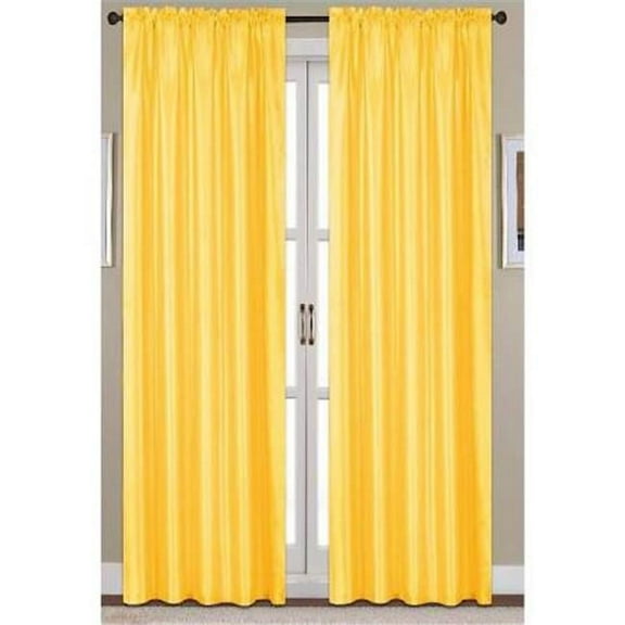 Nikki Faux Silk Rod Pocket Panel - Taupe - 54 x 90 in.