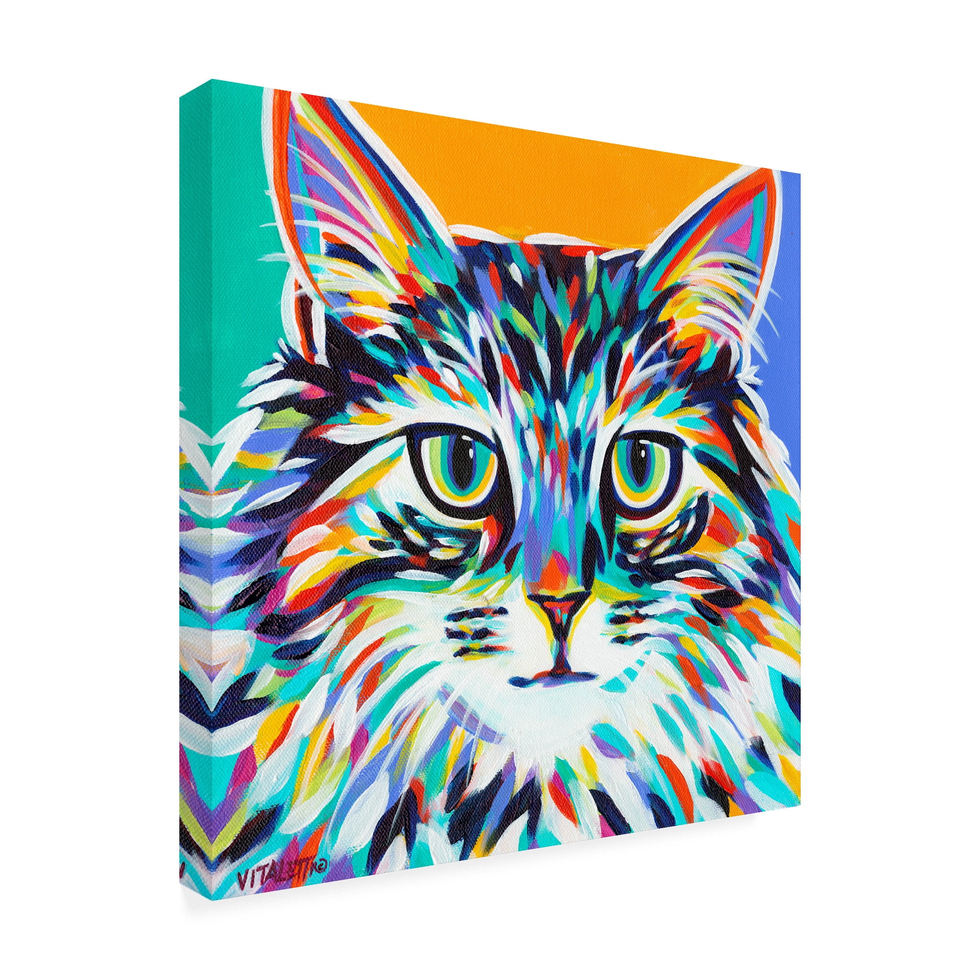 Trademark Fine Art 'Dramatic Cats I' Canvas Art by Carolee Vitaletti