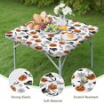 thumbnail image 4 of Classic Elements Halloween Pattern Square Fitted Tablecloth with Elastic Edge,Square Table Cover,Washable Elastic Table Cover for Home Kitchen Party Decor 36"x36", 4 of 6