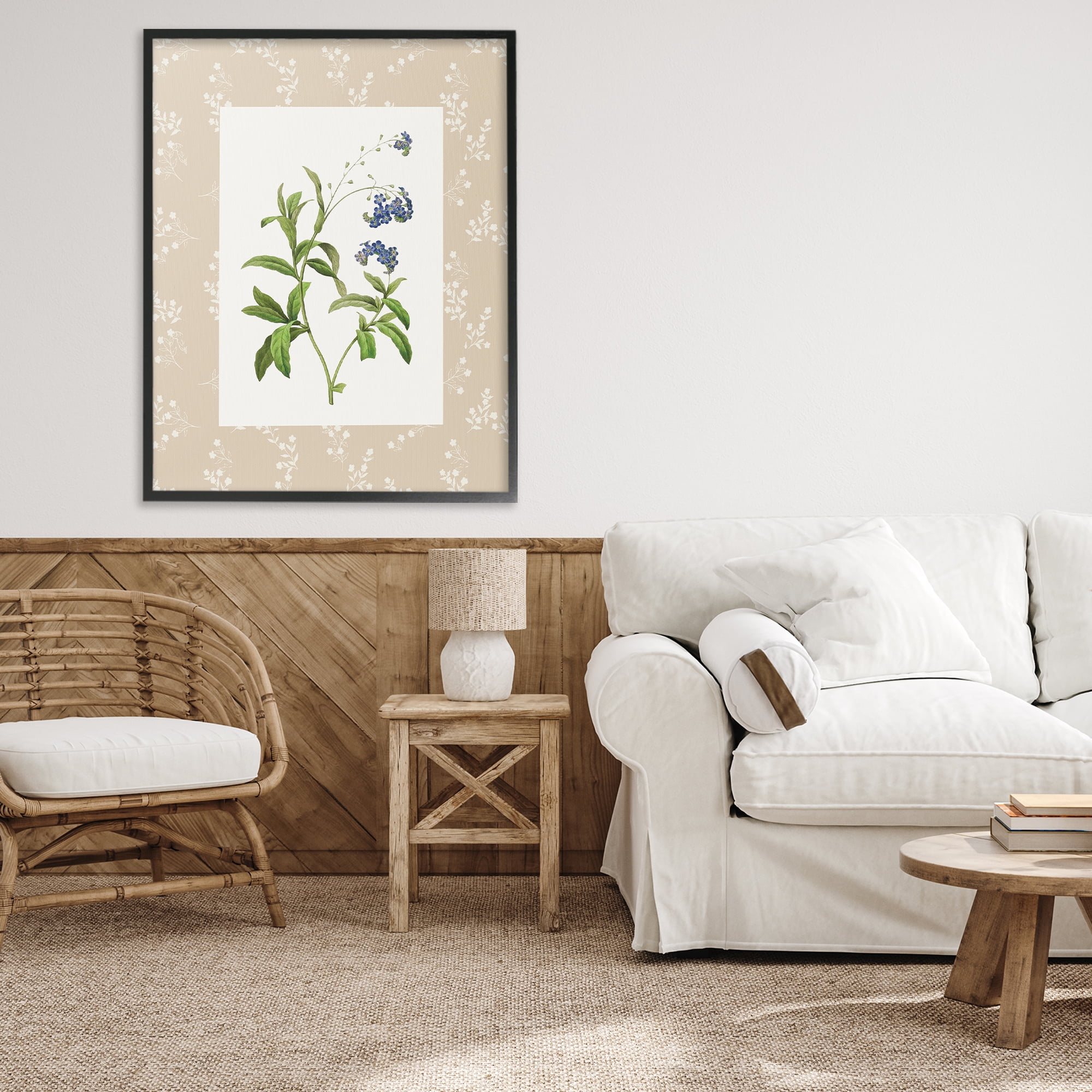 Stupell Industries Botanical Plate Design Black Framed Giclee Art, design by Val Rhodes