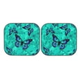 thumbnail image 7 of Naloa Blue Floral with Butterflies 2 Piece Foldable Car Sun Shades, Car Windshield Sunshade, Front Window Sunshade for Car, Truck, SUV - Medium, 7 of 7