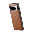 thumbnail image 3 of Compatible with Google Pixel 8 Pro Magnetic Case, Classic Premium PU Leather TPU Hybrid MagSafe Ultra Slim Protective Skin Friendly Shockproof Case Cover for Google Pixel 8 Pro, Brown, 3 of 7