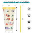 thumbnail image 6 of Goodwill 4 Pack Tumbler with Straw and Lid Bulk Water Bottle Iced Coffee Travel Mug Cup Reusable Plastic Cups for Parties Birthdays 24-27 oz (Color Changing), 6 of 9