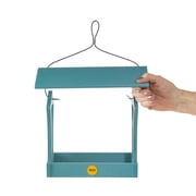 Birds Choice Green Solutions Fly-Thru Recycled Poly Lumber Bird Feeder, Lake Blue