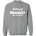 thumbnail image 2 of OXI Crewneck Sweatshirt - Without Music Life Would B, Basic Casual Sweatshirts for Men's and Women Fleece Sweatshirt Long Sleeve - Sport Grey 2X-Large, 2 of 2