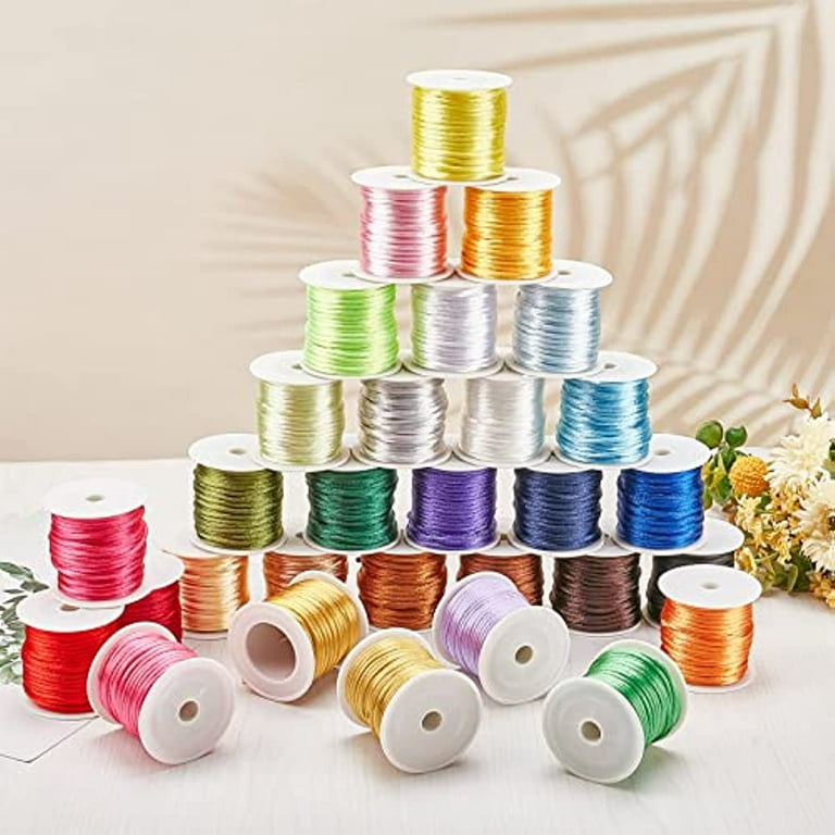  2.5mm Wide 10 Yards/Strip Laser Plastic Lacing Cord Elastic  String for Bracelets DIY Craft Jewelry Making (10 Colors)