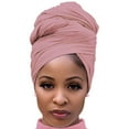 thumbnail image 2 of Dalrosia Head Wraps for Black Women African Head Wrap Lightweight for Women Long Plain Turban Hair Scarf Scarves, 2 of 2