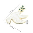thumbnail image 5 of Raindrops White Zinc Alloy Peace Bird Brooch Pin for Suits, Elegant Design, Set, 5 of 7