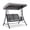 Grey, variant on PURPLE LEAF 3 Seat Patio Swing Chair, Outdoor Porch Swing Glider with Adjustable Canopy, Side Pouches, Breathable Seat and Back, for Garden and Poolside, Khaki