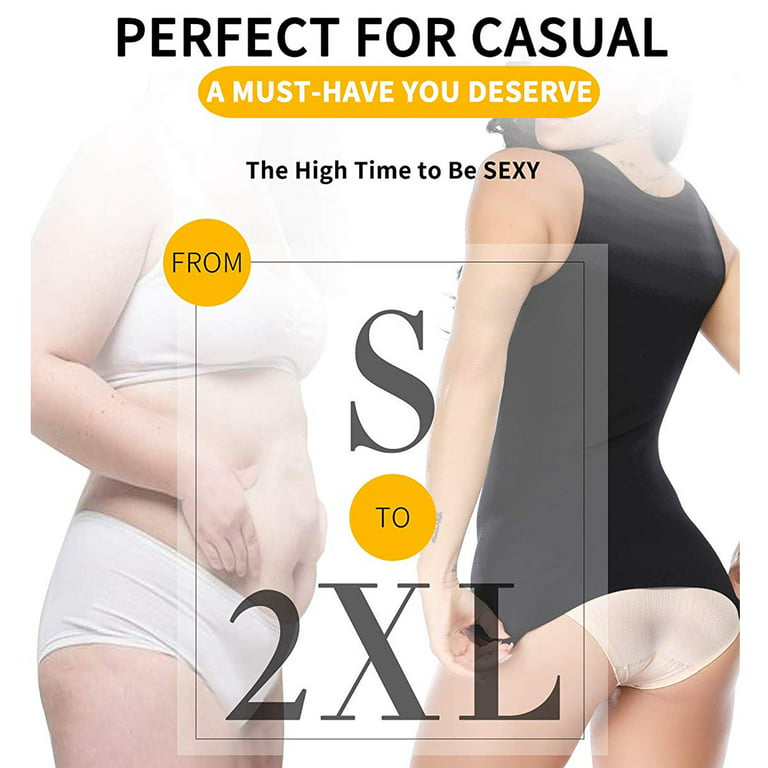 Women's Cami Shaper with Built in Bra Seamless Tummy Control Camisole Tank  Top Underskirts Shapewear Body Shaper 