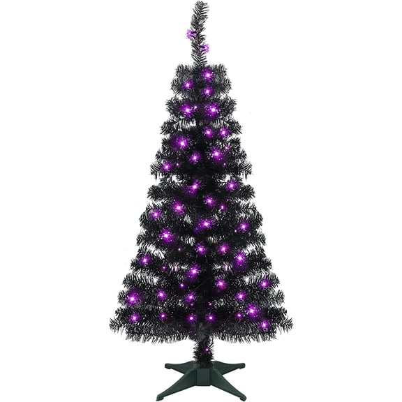 Lighted Artificial Tinsel Pine Tree with Multi‑Mode LED Lights and Timer for Home Party Holiday Decoration