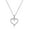 Silver, variant on Fine Silver Plated Silver Tone Classic Open Heart Diamond Accent Pendant Necklace, 18"