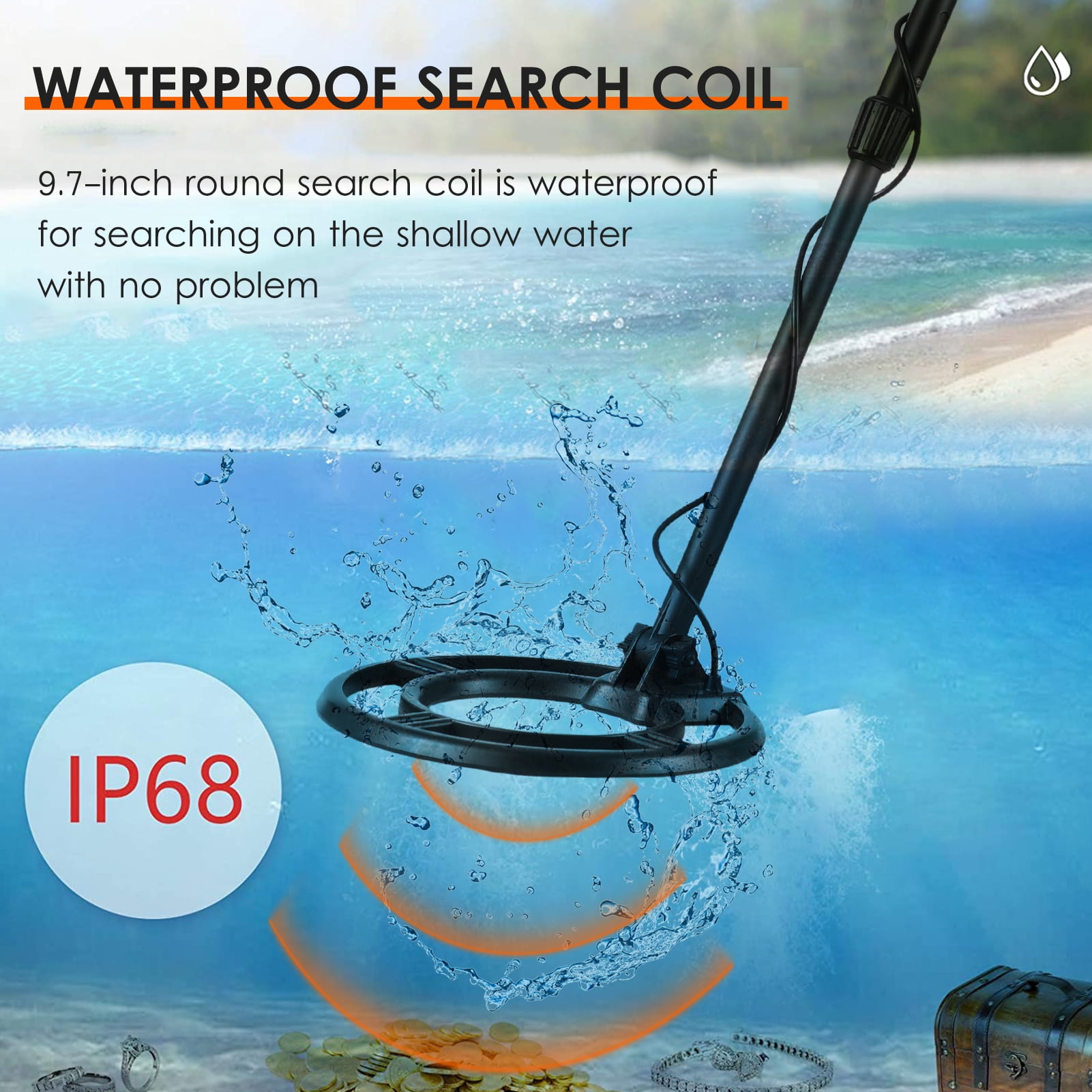 3.35-inch LCD Outdoor Metal Finder Underground Metal Detector Treasure Finder Handheld Gold Digger  Sensitivity Adjustable With All Metal+DISC+Memory+Jewelry+Pinpoint Mode
