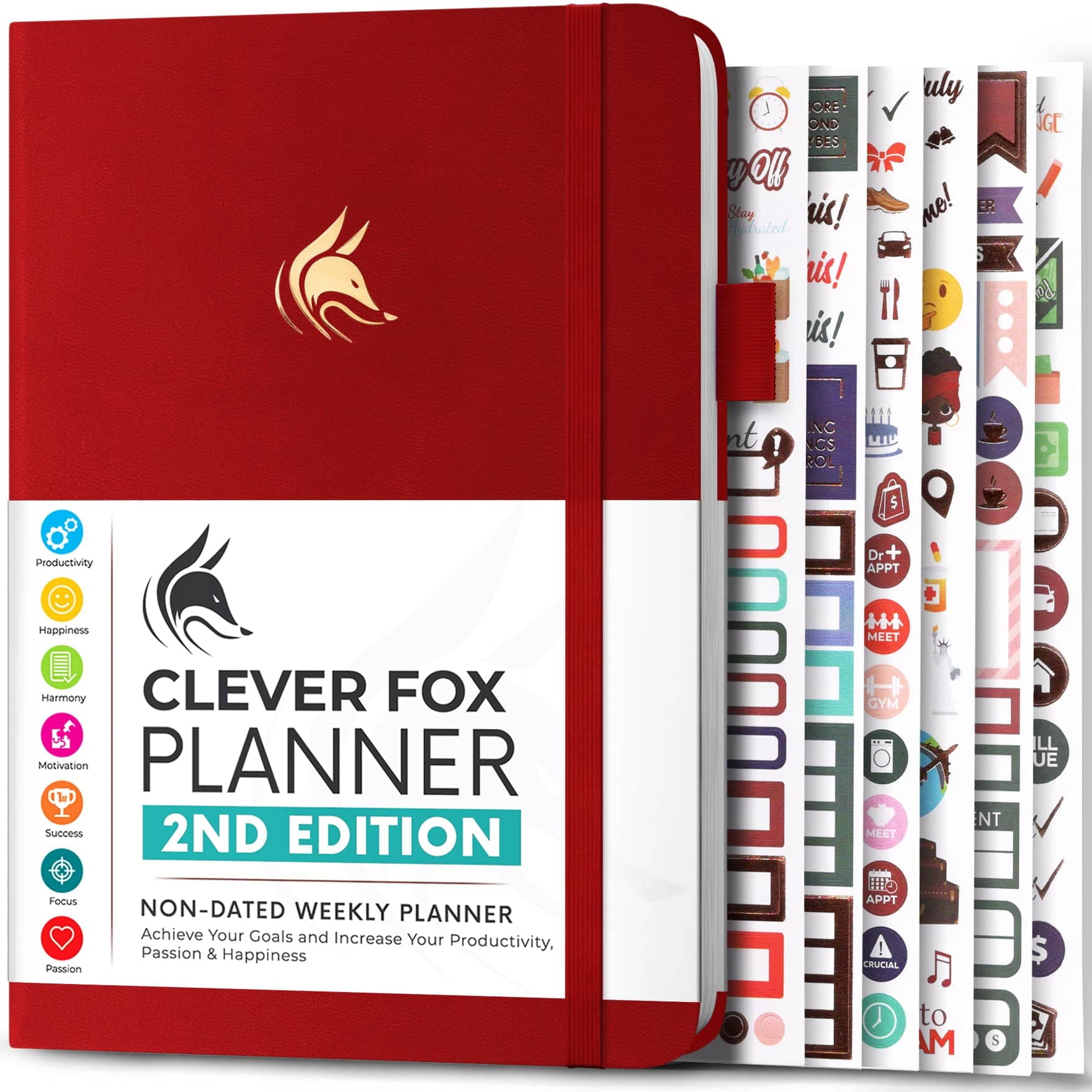 Clever Fox Planner 2nd Edition - Red 