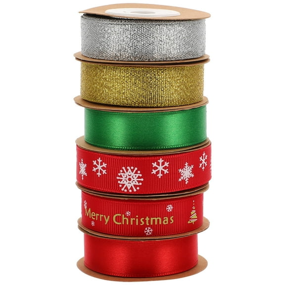 Luxshiny Assorted Color Christmas Ribbon for Wrapping, Holiday Decorations, and Christmas Tree Embellishments