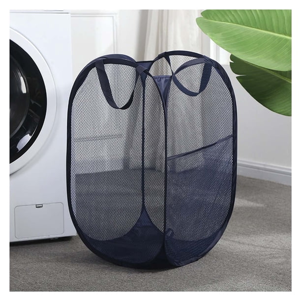 Cesto plegable for la colada, cesta grande de malla for ropa con asas reforzadas for facilitar el transporte