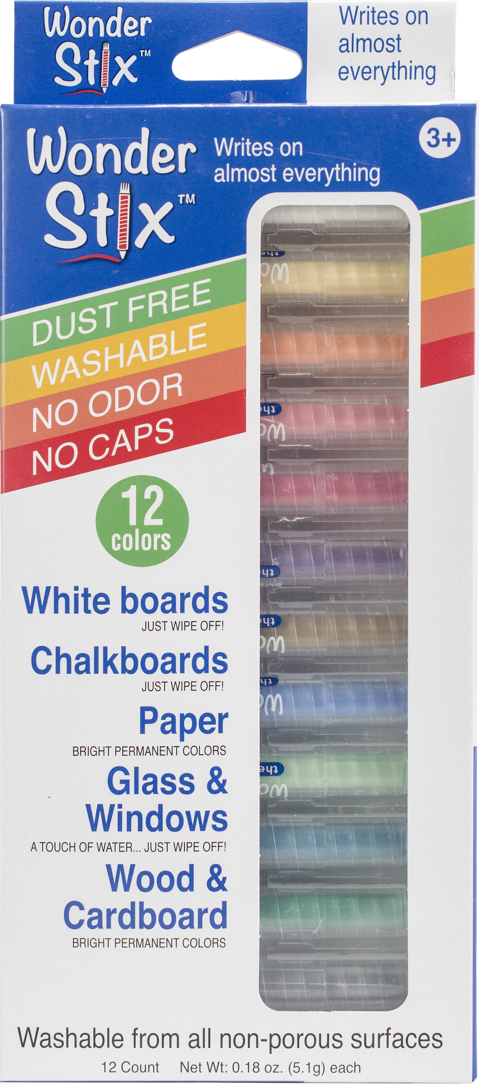 Wonder Stix Crayons 12/Pkg-Assorted Colors